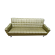 Canapé lit 3 places vintage skaï effet bois vert 1970
