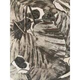 Contemporary brunito end white leaves sphere suspension pendant