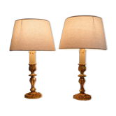 Paire de lampes bougeoir