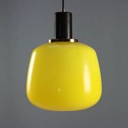 Vintage metal and glass pendant light design Italy 1960s