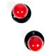 Vintage red enamel metal coat hooks