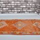 Unique Motif Vintage Wool Runner Rug sku 2120