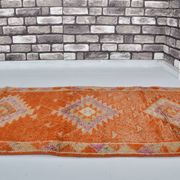 Unique Motif Vintage Wool Runner Rug sku 2120