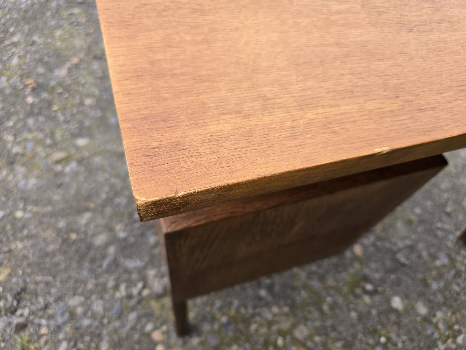 Scandinavian-style compass-legged desk, 1950s