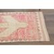 Vintage Turkish Oushak handmade wool cotton pink runner rug 83x310