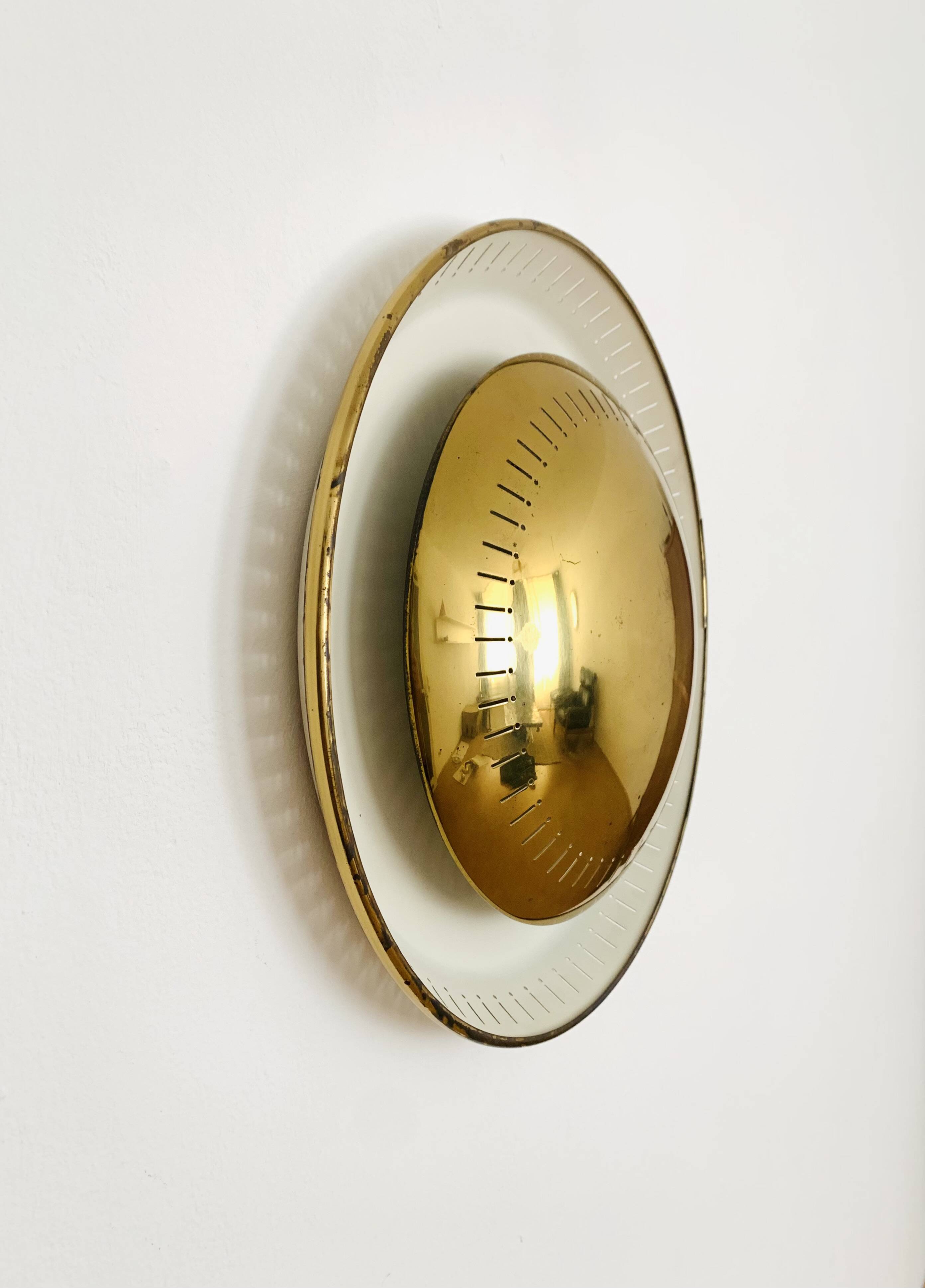 Beautiful Italian Sunburst Wall Lamp or Flush Light