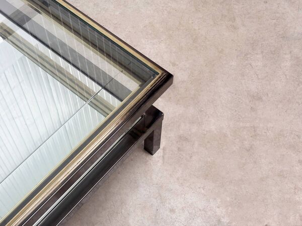 Table basse coulissante avec porte-bouteille attribuée à Maison Jansen