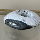 Raku ceramic vase