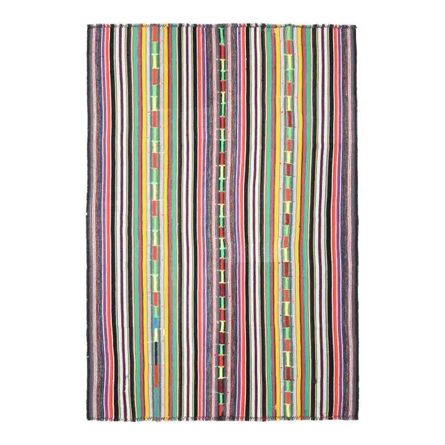 1970s Vintage Turkish Oushak Handmade Wool Cotton Yellow Area Rug 185x267
