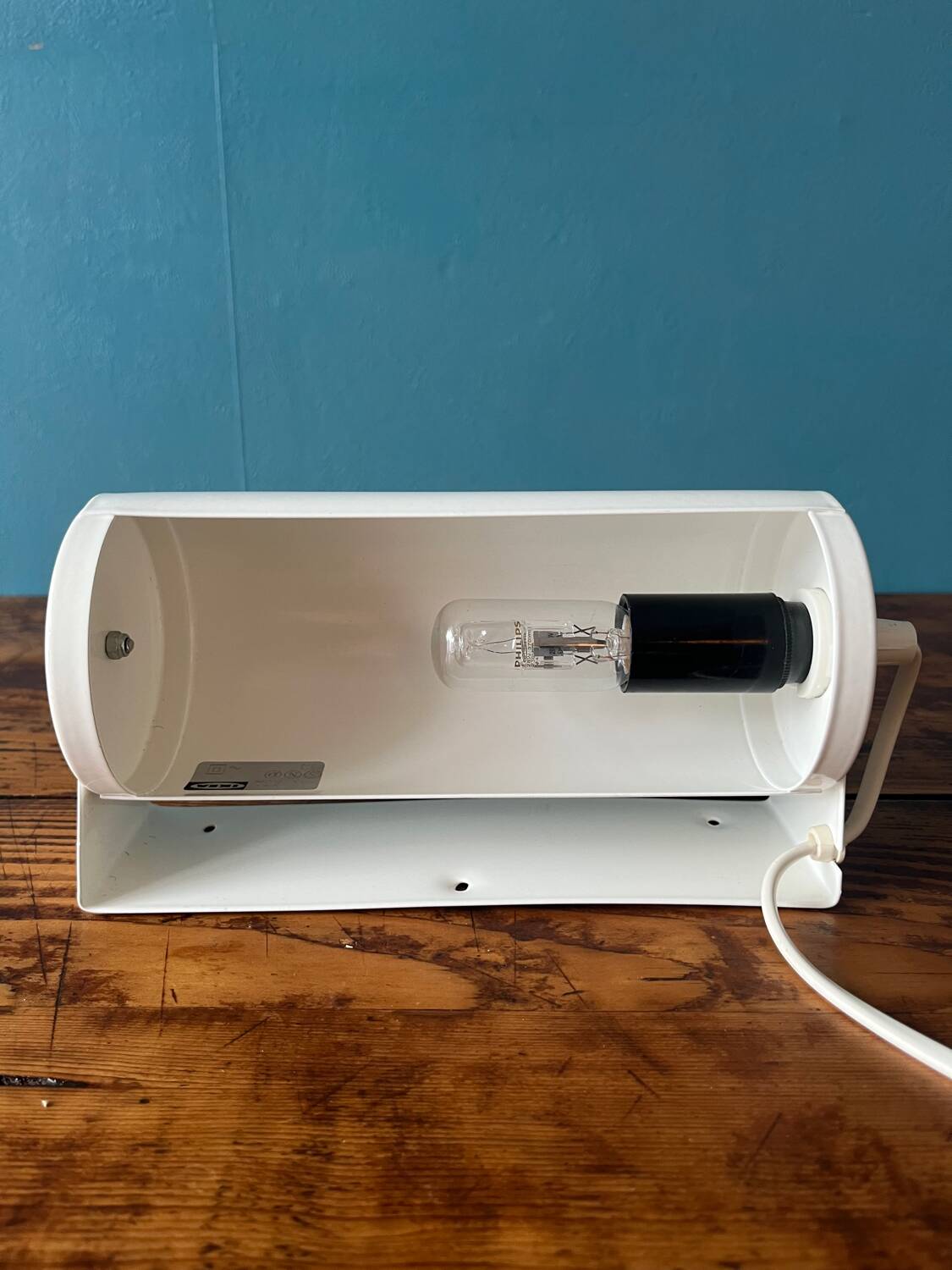 Ikea wall light lod v413 vintage white lamp white design 1980