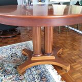 Table ovale en acajou au pied "double"