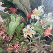 HSP painting "Garden corner" by Ludovic Regnier (1851-1930) student of Pils + frame