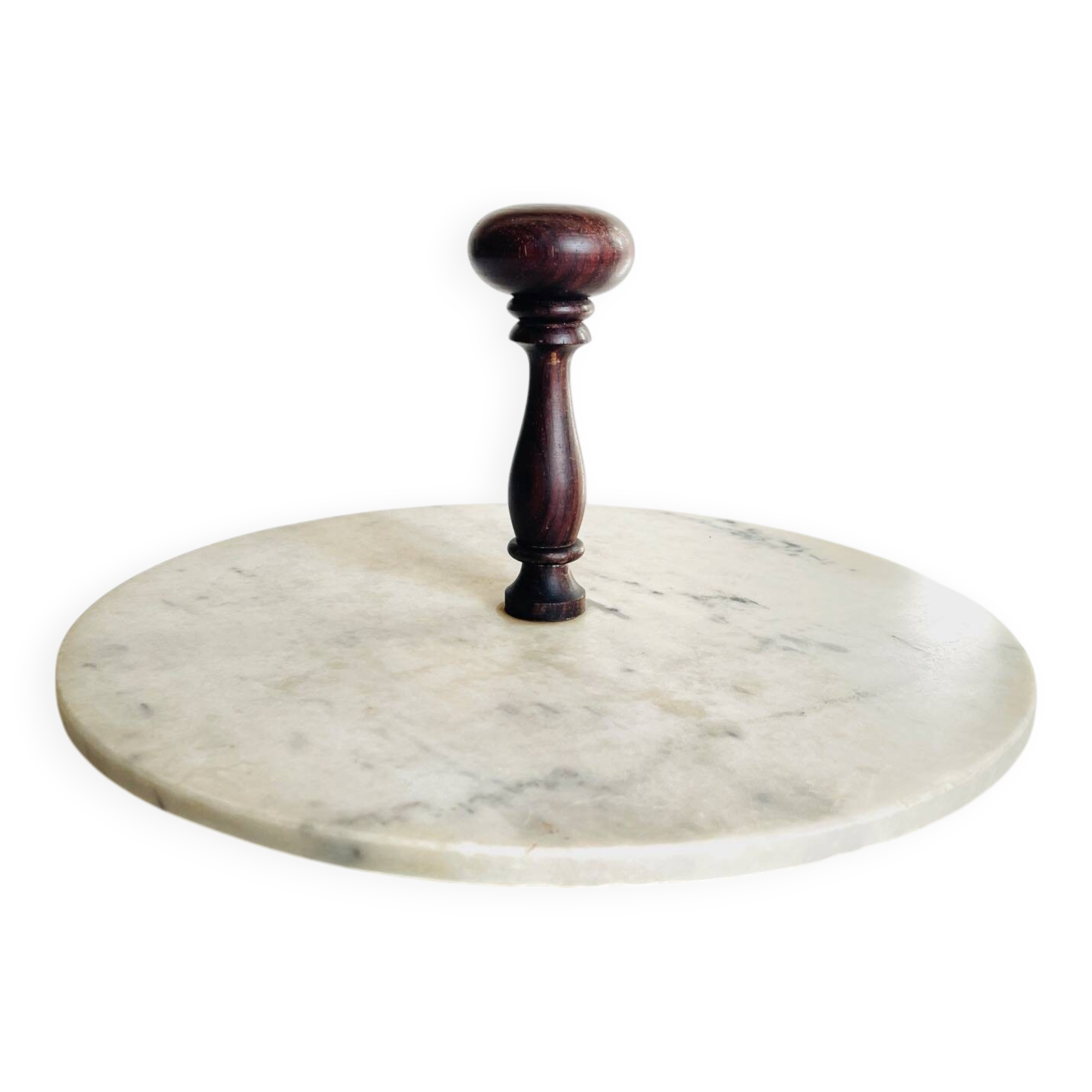 Plateau à fromage marbre et bois vintage