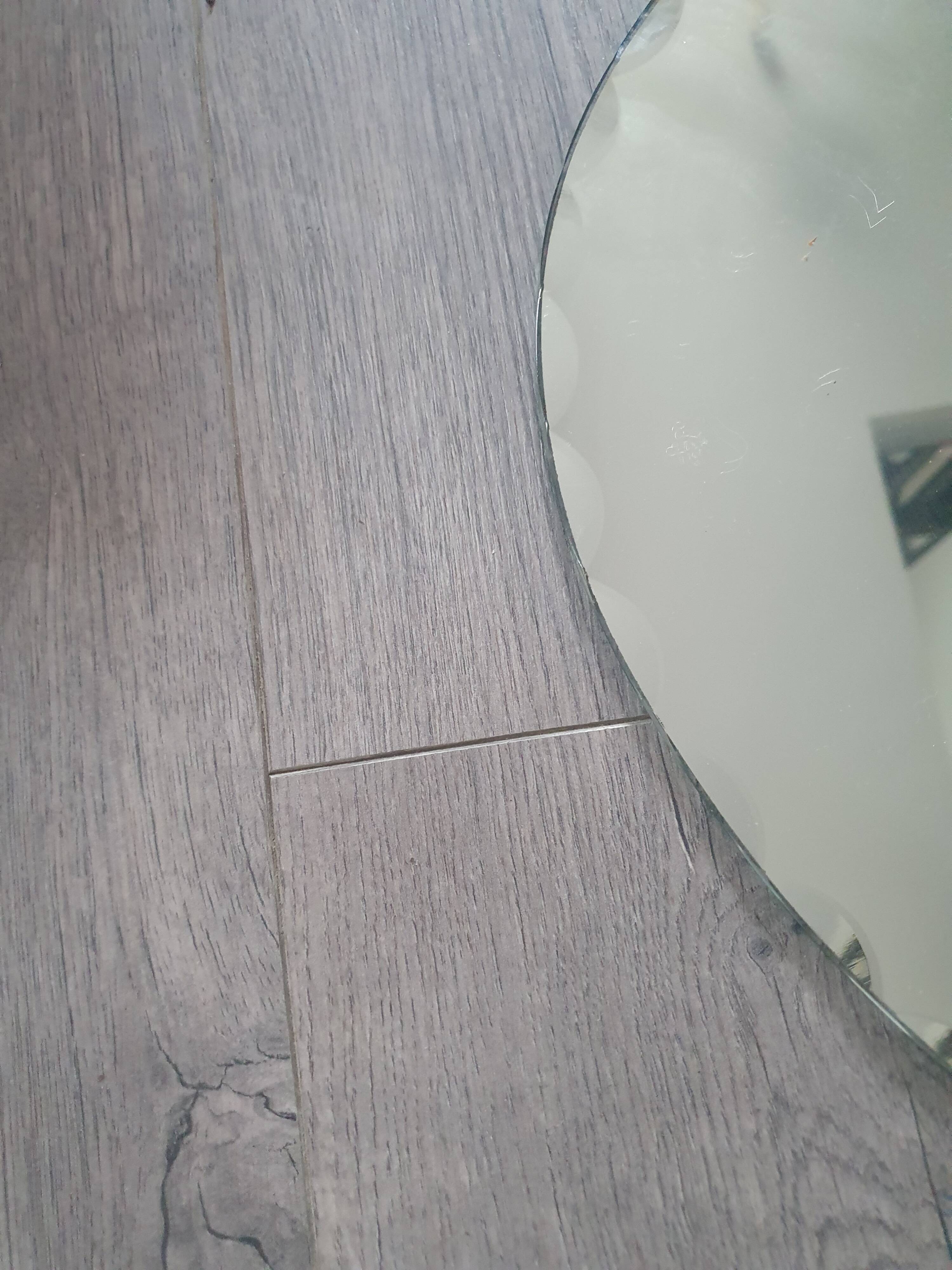 Miroir oval biseauté vintage année 60 60cm sur 42cm