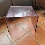 Smoked plexiglass sofa end from the 70s