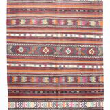 6x8 Area Kilim Rug,Turkish Wool Rug,Antique Rug,169x257 Cm
