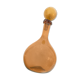 Biot blown glass amber bottle