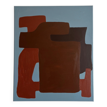 Abstract painting "quiet structure" 55x45cm by Bodasca