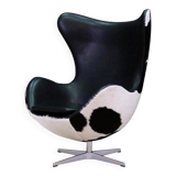 Arne jacobsen the egg chair cow leather