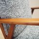Danish armchair in wood and fabric, 1970s
