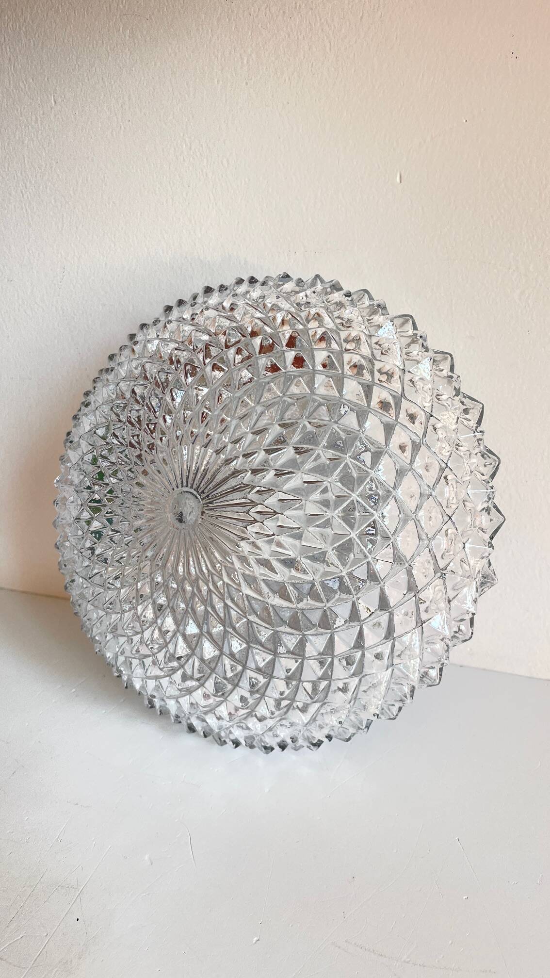 APPLIQUE Semi-Crystal Ceiling Light 1950s