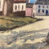 Oil on vintage panel