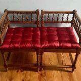 Set of two 19th century wicker chairs