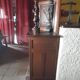 Breton buffet furniture 2 bodies carved by a Breton craftsman in oak with 2 keys