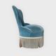 Paire de fauteuils crapaud velours bleu 1970