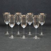 7 verres à porto ou vin blanc en cristal Baccarat ou Saint louis