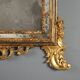 Antique mirror in gilded lime wood, Baroque sculptures, 18th century