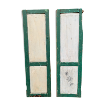 Pair of patinated wooden shutters
