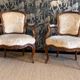 Pair of Louis XV armchairs stamped Nogaret in Lyon, 18th century