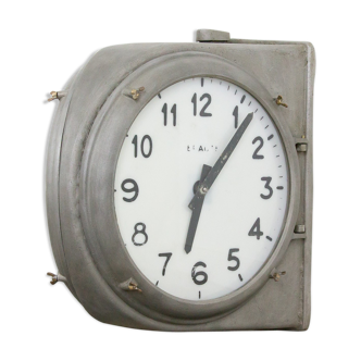 Double sided station clock by Lepaute