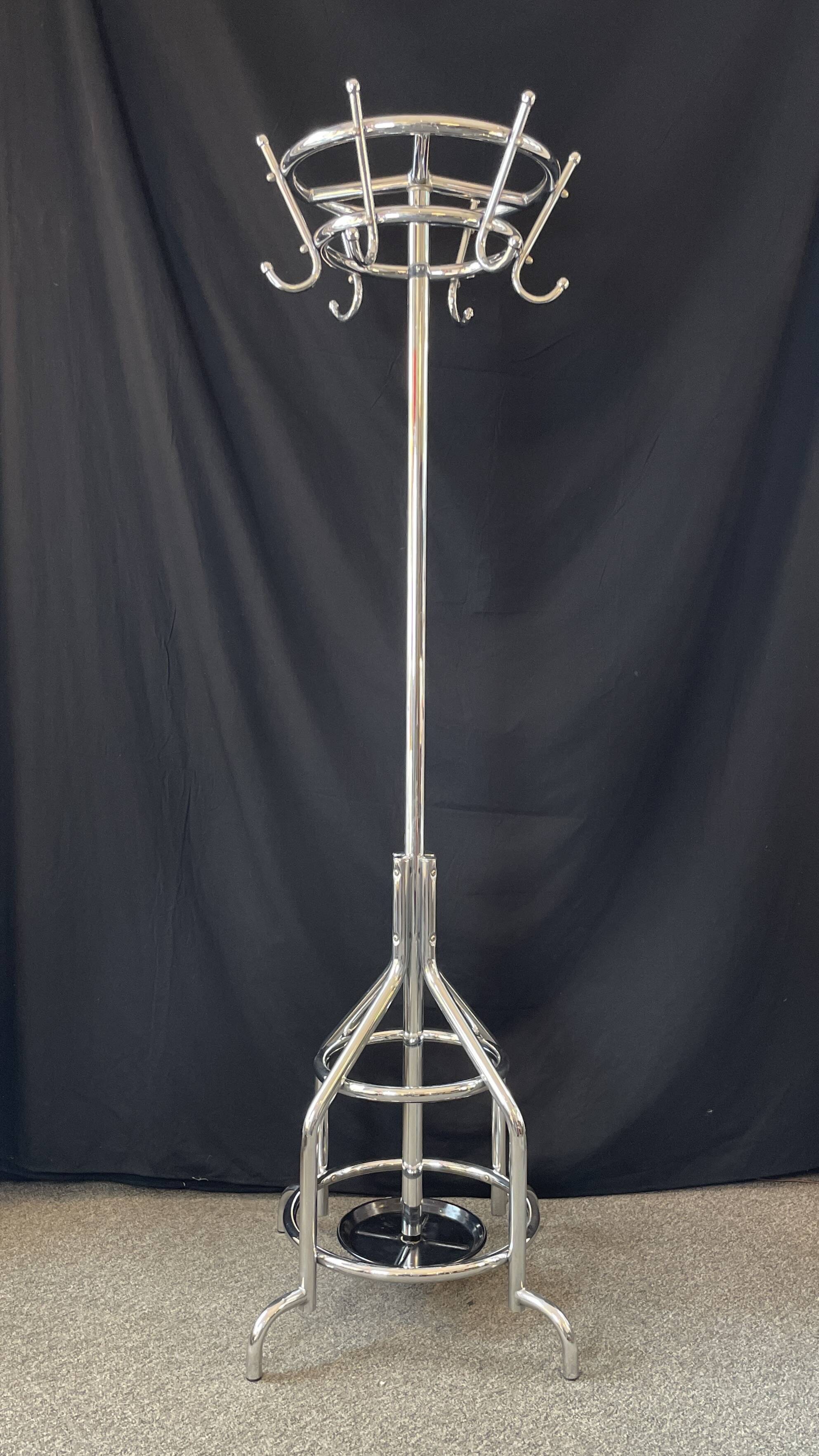 Belgian chrome coat rack from 1950