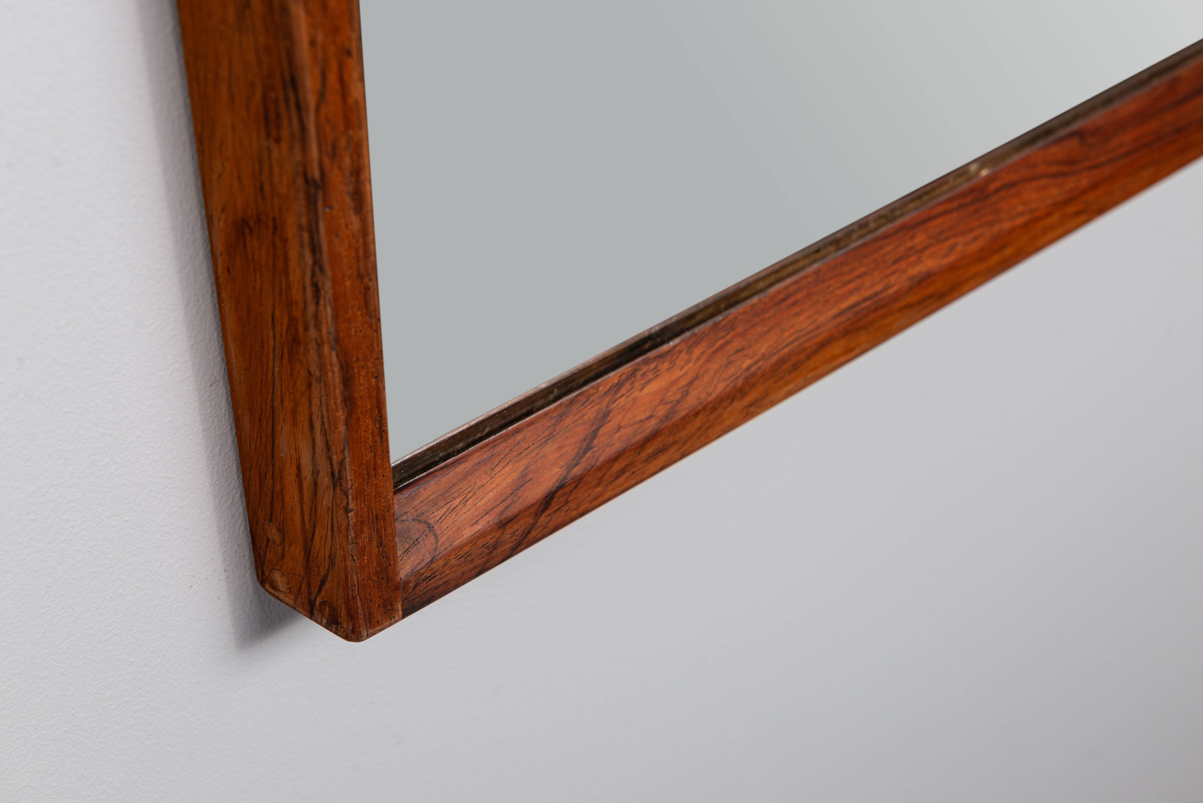 Rosewood No. 145 mirror by Kai Kristiansen for Aksel Kjersgaard