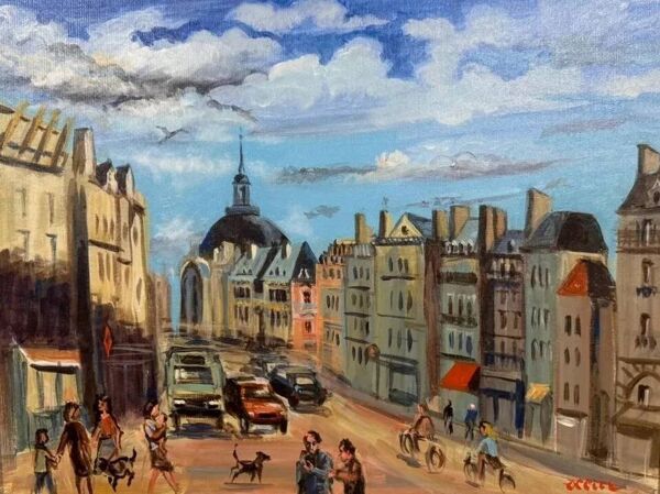 Ollier : huile sur toile marouflée sur panneau