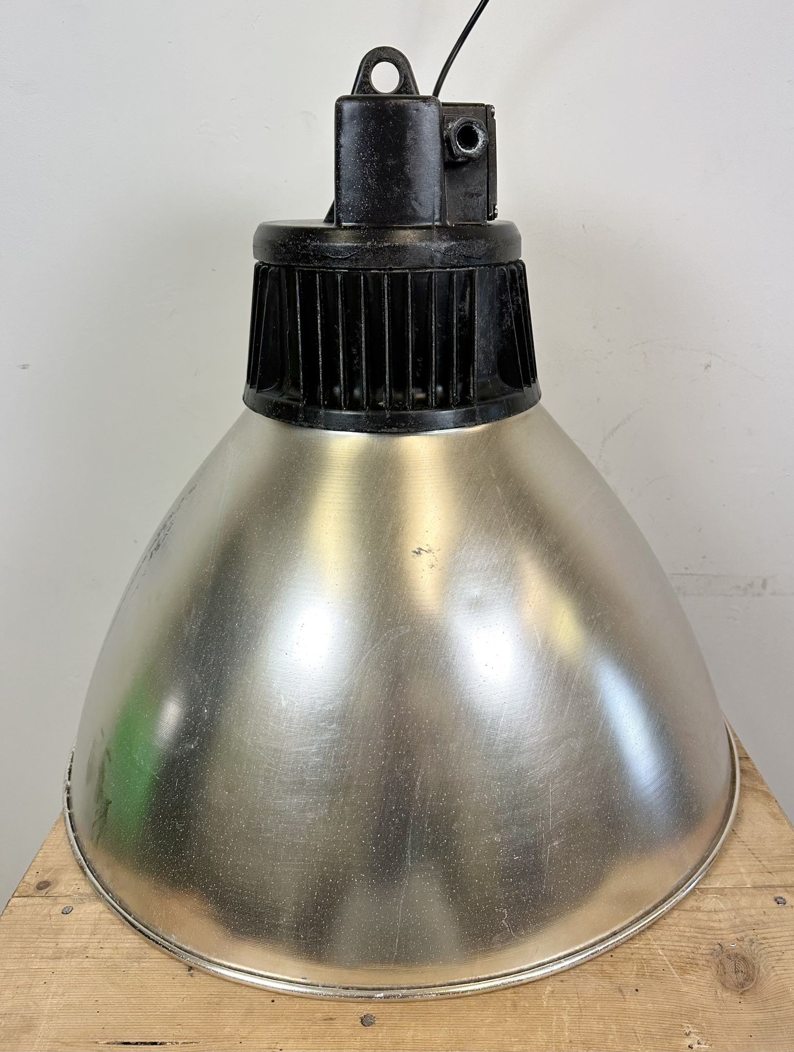 Large Industrial Aluminium Pendant Light from Elektrosvit, 1960s