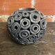 Vase Boule Céramique Noir Design Vintage #D654