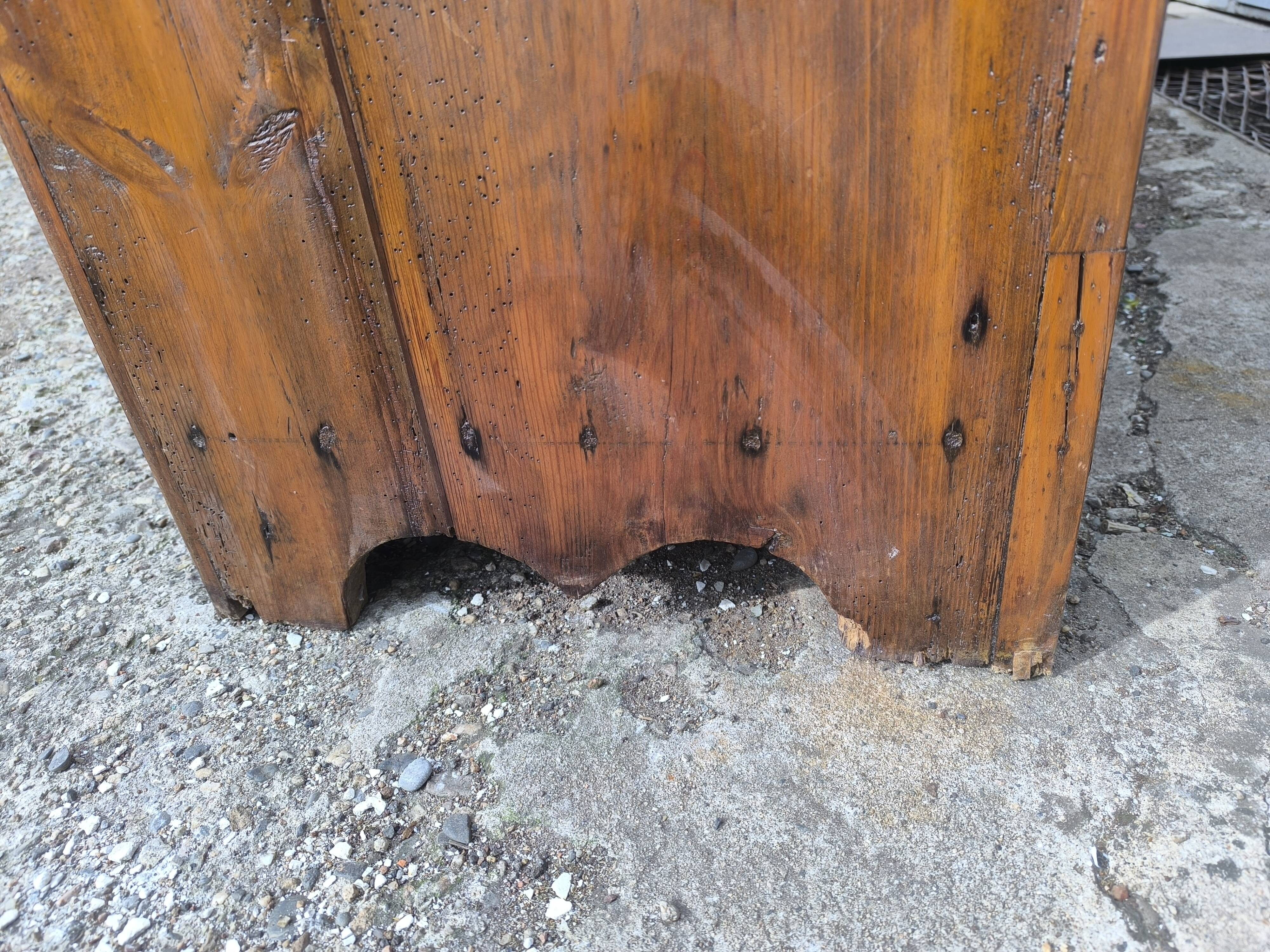 Vintage rustic Parisian sideboard with 3 doors and 3 drawers