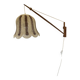 Mid-Century Modern Teak and Sisal Swing-Arm Wall Lamp, 1960s