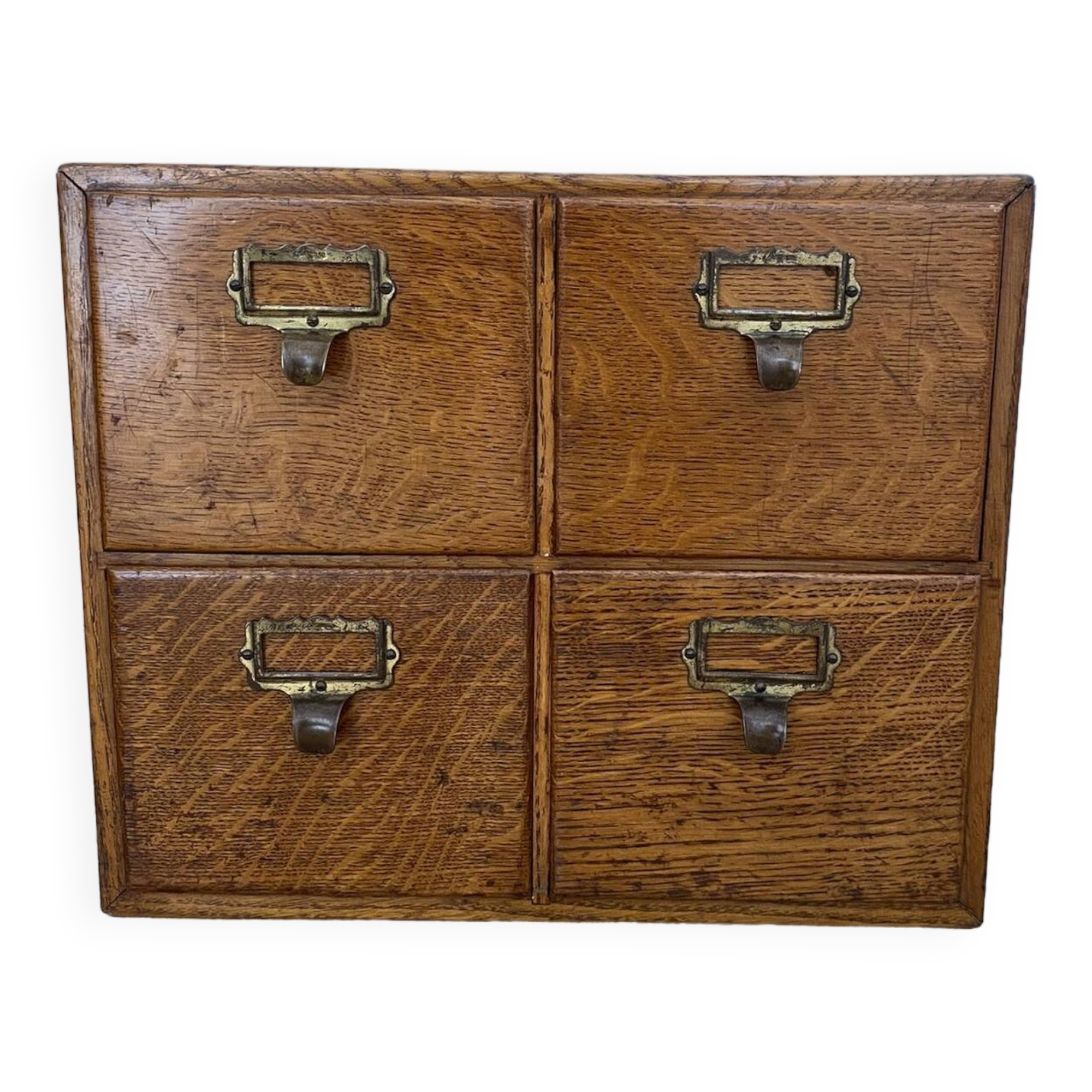 Vintage professional furniture, shannon unis france four-drawer filing cabinet for postcards