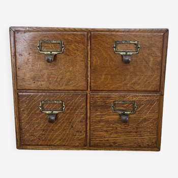 Vintage professional furniture, shannon unis france four-drawer filing cabinet for postcards