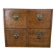 Vintage professional furniture, shannon unis france four-drawer filing cabinet for postcards