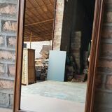 Ancient Burmese teak mirror
