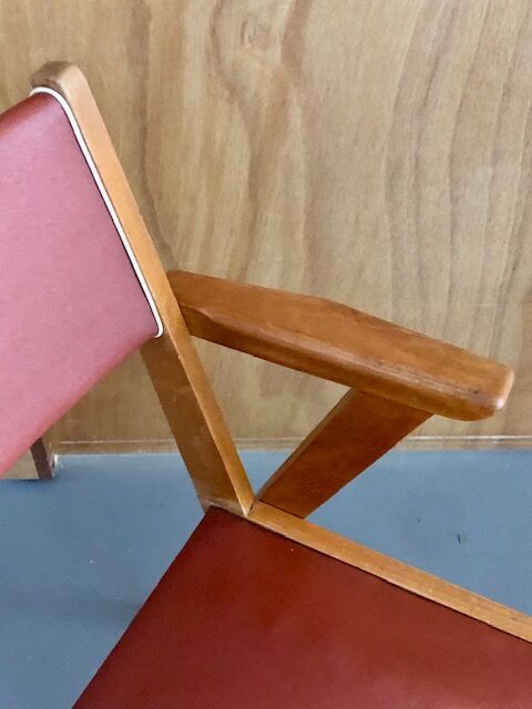 Chaises bridge skaï cognac