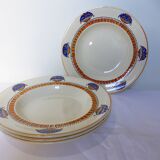 4 soup plates from Longwy