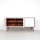 Buffet vintage en bois avec façades blanches, années 60
