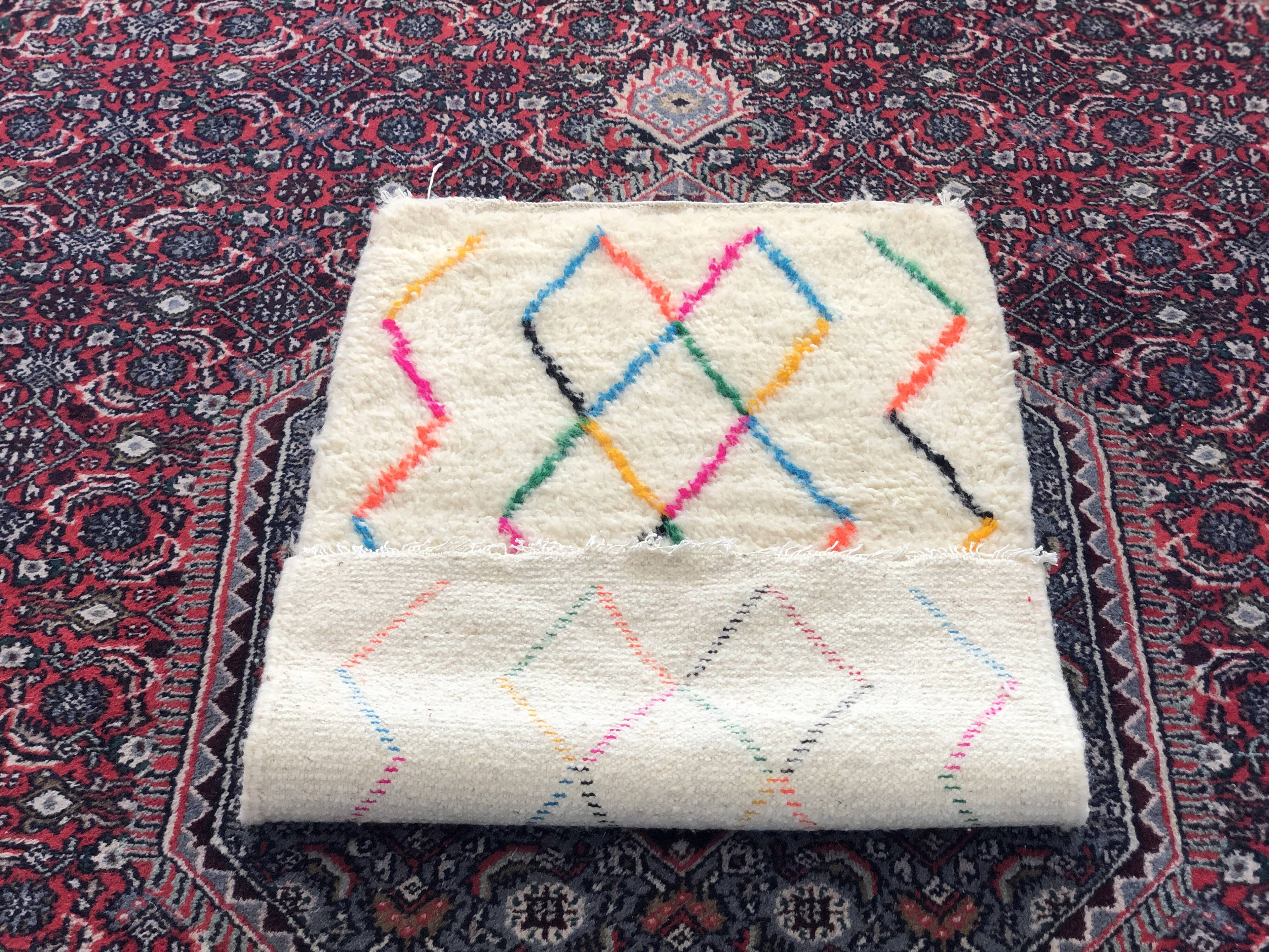 Colorful azilal carpet children's room 61x101cm