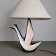 Vintage ceramic table lamp – mid-century sculptural lamp – modern Art Deco lighting – designer style statement lamp – French design
